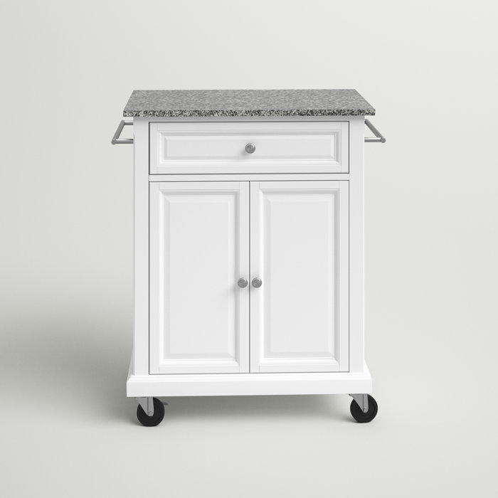 Three Posts™ Hedon Granite Kitchen Cart & Reviews Wayfair